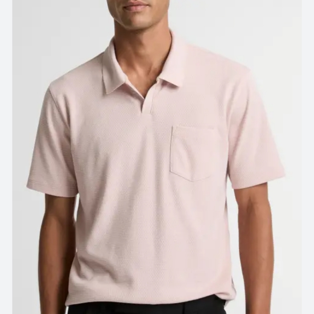 Men's Vince 100% Cotton Size M Light Pink Polo